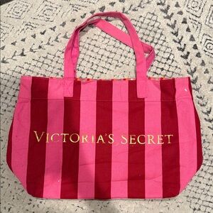 Victoria's Secret Bold Pink and Red Tote